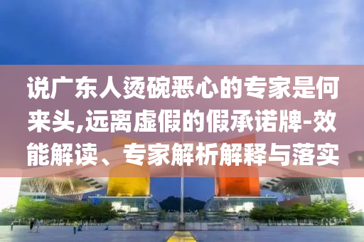說廣東人燙碗惡心的專家是何來頭,遠離虛假的假承諾牌-效能解讀、專家解析解釋與落實