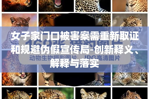 女子家門口被害案需重新取證和規(guī)避偽假宣傳局-創(chuàng)新釋義、解釋與落實