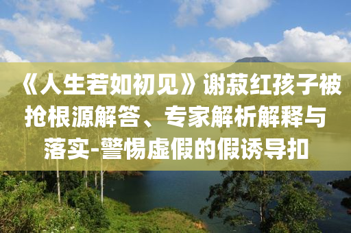 《人生若如初見》謝菽紅孩子被搶根源解答、專家解析解釋與落實-警惕虛假的假誘導(dǎo)扣