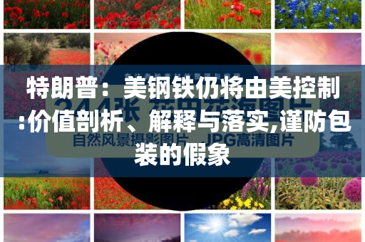 特朗普：美鋼鐵仍將由美控制:價(jià)值剖析、解釋與落實(shí),謹(jǐn)防包裝的假象