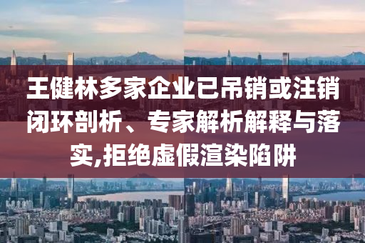 王健林多家企業(yè)已吊銷或注銷閉環(huán)剖析、專家解析解釋與落實(shí),拒絕虛假渲染陷阱