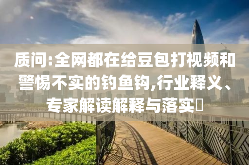 質(zhì)問:全網(wǎng)都在給豆包打視頻和警惕不實的釣魚鉤,行業(yè)釋義、專家解讀解釋與落實?