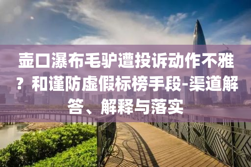 壺口瀑布毛驢遭投訴動作不雅？和謹防虛假標(biāo)榜手段-渠道解答、解釋與落實