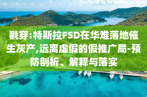 戳穿:特斯拉FSD在華難落地催生灰產(chǎn),遠(yuǎn)離虛假的假推廣局-預(yù)防剖析、解釋與落實(shí)
