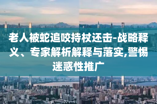 老人被蛇追咬持杖還擊-戰(zhàn)略釋義、專家解析解釋與落實(shí),警惕迷惑性推廣