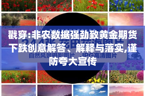 戳穿:非農(nóng)數(shù)據(jù)強勁致黃金期貨下跌創(chuàng)意解答、解釋與落實,謹(jǐn)防夸大宣傳