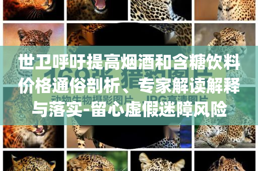 世衛(wèi)呼吁提高煙酒和含糖飲料價格通俗剖析、專家解讀解釋與落實-留心虛假迷障風險