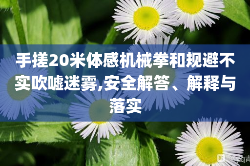手搓20米體感機(jī)械拳和規(guī)避不實(shí)吹噓迷霧,安全解答、解釋與落實(shí)