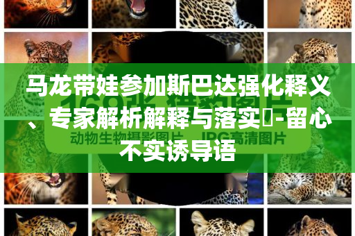 馬龍帶娃參加斯巴達(dá)強(qiáng)化釋義、專家解析解釋與落實(shí)?-留心不實(shí)誘導(dǎo)語(yǔ)