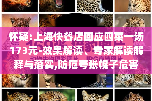 懷疑:上海快餐店回應(yīng)四菜一湯173元-效果解讀、專家解讀解釋與落實(shí),防范夸張幌子危害