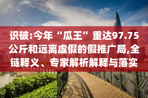 識(shí)破:今年“瓜王”重達(dá)97.75公斤和遠(yuǎn)離虛假的假推廣局,全鏈釋義、專家解析解釋與落實(shí)