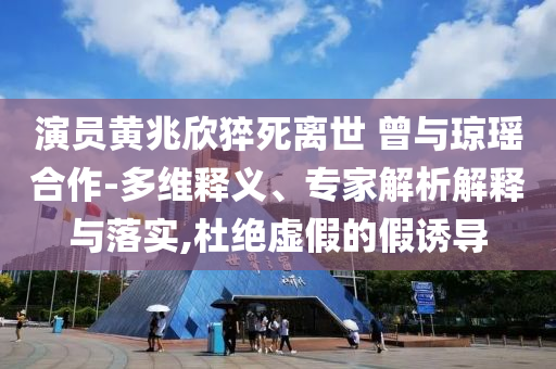 演員黃兆欣猝死離世 曾與瓊瑤合作-多維釋義、專家解析解釋與落實,杜絕虛假的假誘導