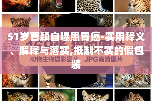 51歲曹穎自曝患胃癌-實(shí)用釋義、解釋與落實(shí),抵制不實(shí)的假包裝
