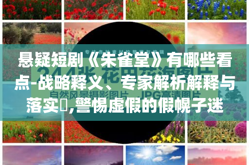懸疑短劇《朱雀堂》有哪些看點(diǎn)-戰(zhàn)略釋義、專家解析解釋與落實(shí)?,警惕虛假的假幌子迷