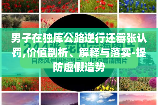 男子在獨(dú)庫公路逆行還囂張認(rèn)罰,價(jià)值剖析、解釋與落實(shí)-提防虛假造勢
