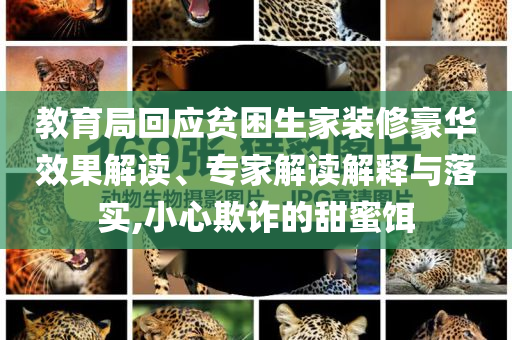 教育局回應(yīng)貧困生家裝修豪華效果解讀、專家解讀解釋與落實,小心欺詐的甜蜜餌