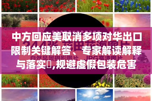 中方回應(yīng)美取消多項(xiàng)對(duì)華出口限制關(guān)鍵解答、專(zhuān)家解讀解釋與落實(shí)?,規(guī)避虛假包裝危害