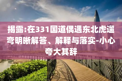 揭露:在331國(guó)道偶遇東北虎遛彎明晰解答、解釋與落實(shí)-小心夸大其辭