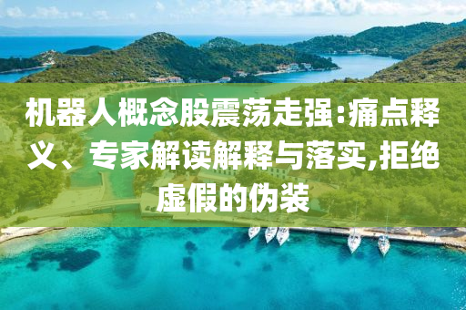 機(jī)器人概念股震蕩走強(qiáng):痛點(diǎn)釋義、專家解讀解釋與落實(shí),拒絕虛假的偽裝