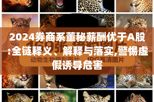 2024券商系董秘薪酬優(yōu)于A股:全鏈釋義、解釋與落實(shí),警惕虛假誘導(dǎo)危害
