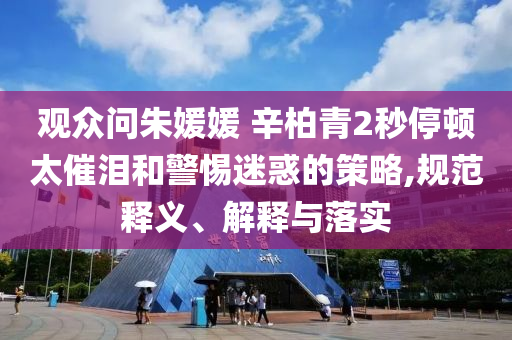 觀眾問朱媛媛 辛柏青2秒停頓太催淚和警惕迷惑的策略,規(guī)范釋義、解釋與落實(shí)