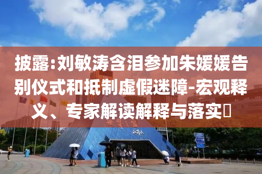 披露:劉敏濤含淚參加朱媛媛告別儀式和抵制虛假迷障-宏觀釋義、專家解讀解釋與落實(shí)?