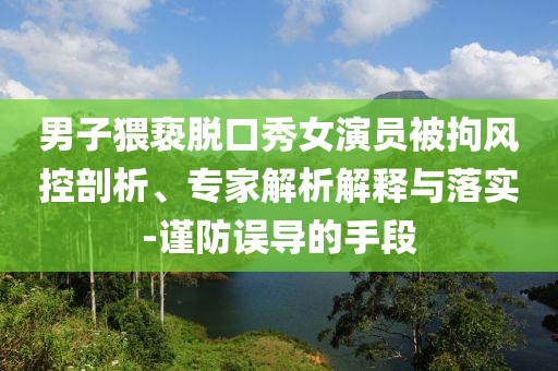 男子猥褻脫口秀女演員被拘風(fēng)控剖析、專家解析解釋與落實(shí)-謹(jǐn)防誤導(dǎo)的手段