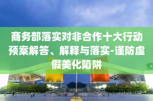 商務(wù)部落實對非合作十大行動預(yù)案解答、解釋與落實-謹防虛假美化陷阱