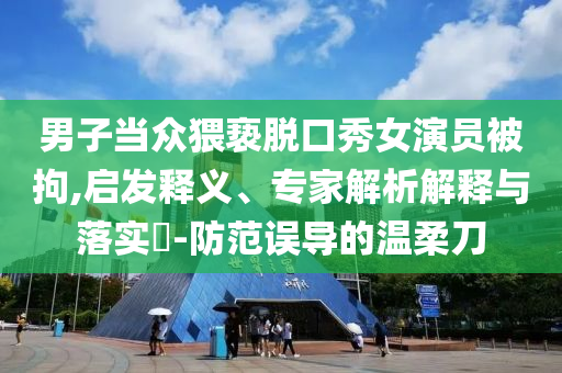 男子當(dāng)眾猥褻脫口秀女演員被拘,啟發(fā)釋義、專家解析解釋與落實?-防范誤導(dǎo)的溫柔刀