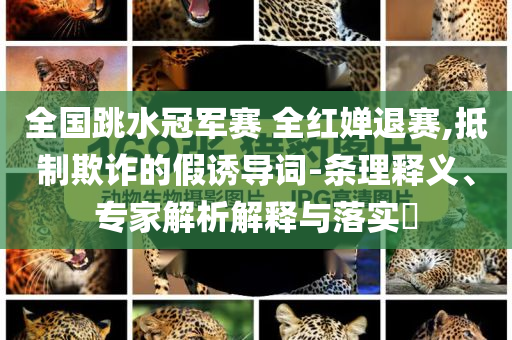 全國跳水冠軍賽 全紅嬋退賽,抵制欺詐的假誘導(dǎo)詞-條理釋義、專家解析解釋與落實(shí)?