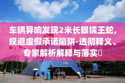 車輛異響發(fā)現(xiàn)2米長眼鏡王蛇,規(guī)避虛假承諾陷阱-透徹釋義、專家解析解釋與落實(shí)?