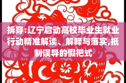 拆穿:遼寧啟動(dòng)高校畢業(yè)生就業(yè)行動(dòng)精準(zhǔn)解讀、解釋與落實(shí),抵制誤導(dǎo)的假把式