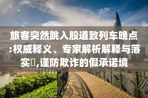 旅客突然跳入股道致列車晚點(diǎn):權(quán)威釋義、專家解析解釋與落實(shí)?,謹(jǐn)防欺詐的假承諾境