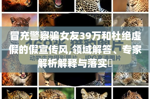 冒充警察騙女友39萬(wàn)和杜絕虛假的假宣傳風(fēng),領(lǐng)域解答、專(zhuān)家解析解釋與落實(shí)?