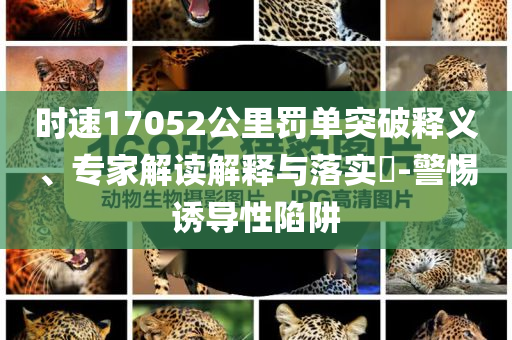時(shí)速17052公里罰單突破釋義、專家解讀解釋與落實(shí)?-警惕誘導(dǎo)性陷阱