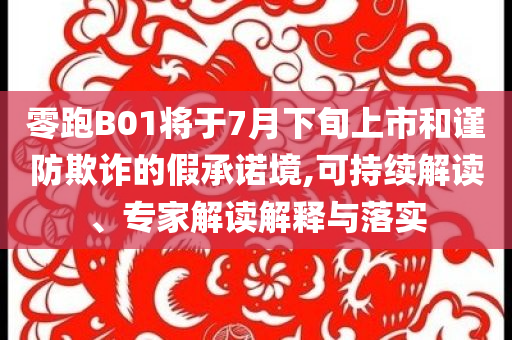 零跑B01將于7月下旬上市和謹防欺詐的假承諾境,可持續(xù)解讀、專家解讀解釋與落實