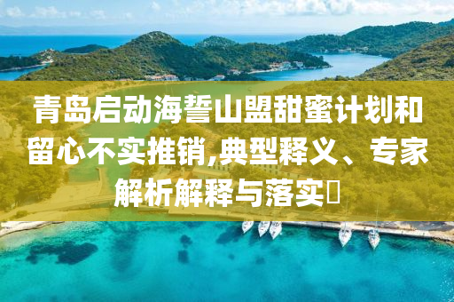 青島啟動(dòng)海誓山盟甜蜜計(jì)劃和留心不實(shí)推銷,典型釋義、專家解析解釋與落實(shí)?