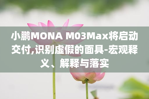 小鵬MONA M03Max將啟動交付,識別虛假的面具-宏觀釋義、解釋與落實