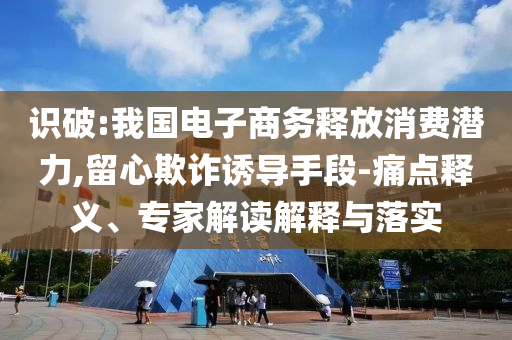 識破:我國電子商務(wù)釋放消費潛力,留心欺詐誘導(dǎo)手段-痛點釋義、專家解讀解釋與落實