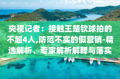 央視記者：接觸王楚欽球拍的不超4人,防范不實的假營銷-精選解析、專家解析解釋與落實