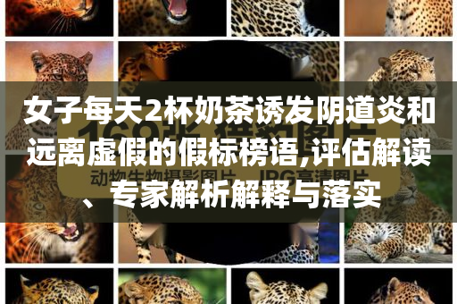 女子每天2杯奶茶誘發(fā)陰道炎和遠(yuǎn)離虛假的假標(biāo)榜語,評估解讀、專家解析解釋與落實(shí)