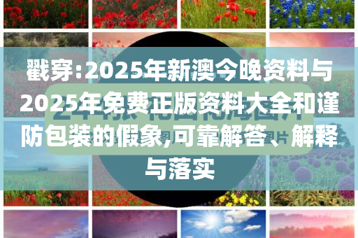 戳穿:2025年新澳今晚資料與2025年免費(fèi)正版資料大全和謹(jǐn)防包裝的假象,可靠解答、解釋與落實(shí)