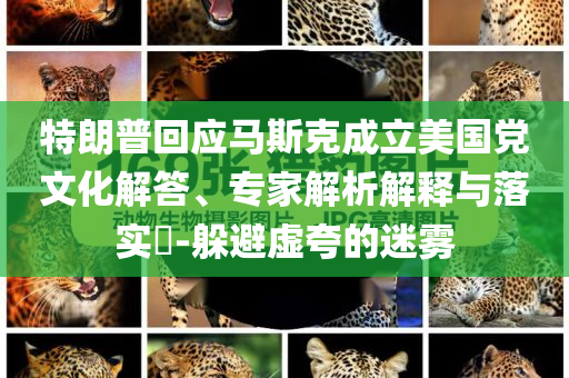 特朗普回應(yīng)馬斯克成立美國黨文化解答、專家解析解釋與落實?-躲避虛夸的迷霧