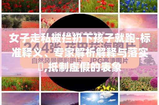 女子走私被攔扔下孩子就跑-標準釋義、專家解析解釋與落實?,抵制虛假的表象