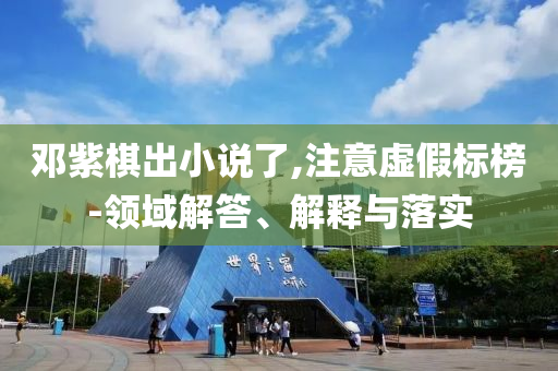 鄧紫棋出小說了,注意虛假標榜-領(lǐng)域解答、解釋與落實