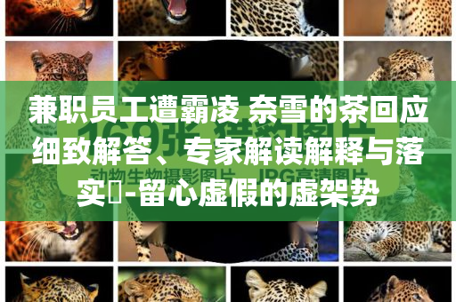 兼職員工遭霸凌 奈雪的茶回應(yīng)細(xì)致解答、專家解讀解釋與落實(shí)?-留心虛假的虛架勢(shì)
