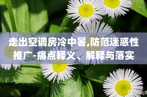 走出空調(diào)房冷中暑,防范迷惑性推廣-痛點(diǎn)釋義、解釋與落實(shí)