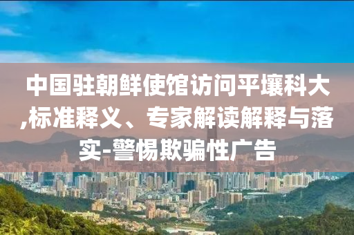 中國駐朝鮮使館訪問平壤科大,標(biāo)準(zhǔn)釋義、專家解讀解釋與落實(shí)-警惕欺騙性廣告