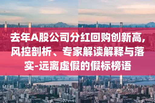 去年A股公司分紅回購創(chuàng)新高,風控剖析、專家解讀解釋與落實-遠離虛假的假標榜語