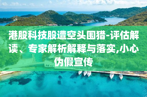 港股科技股遭空頭圍獵-評估解讀、專家解析解釋與落實,小心偽假宣傳